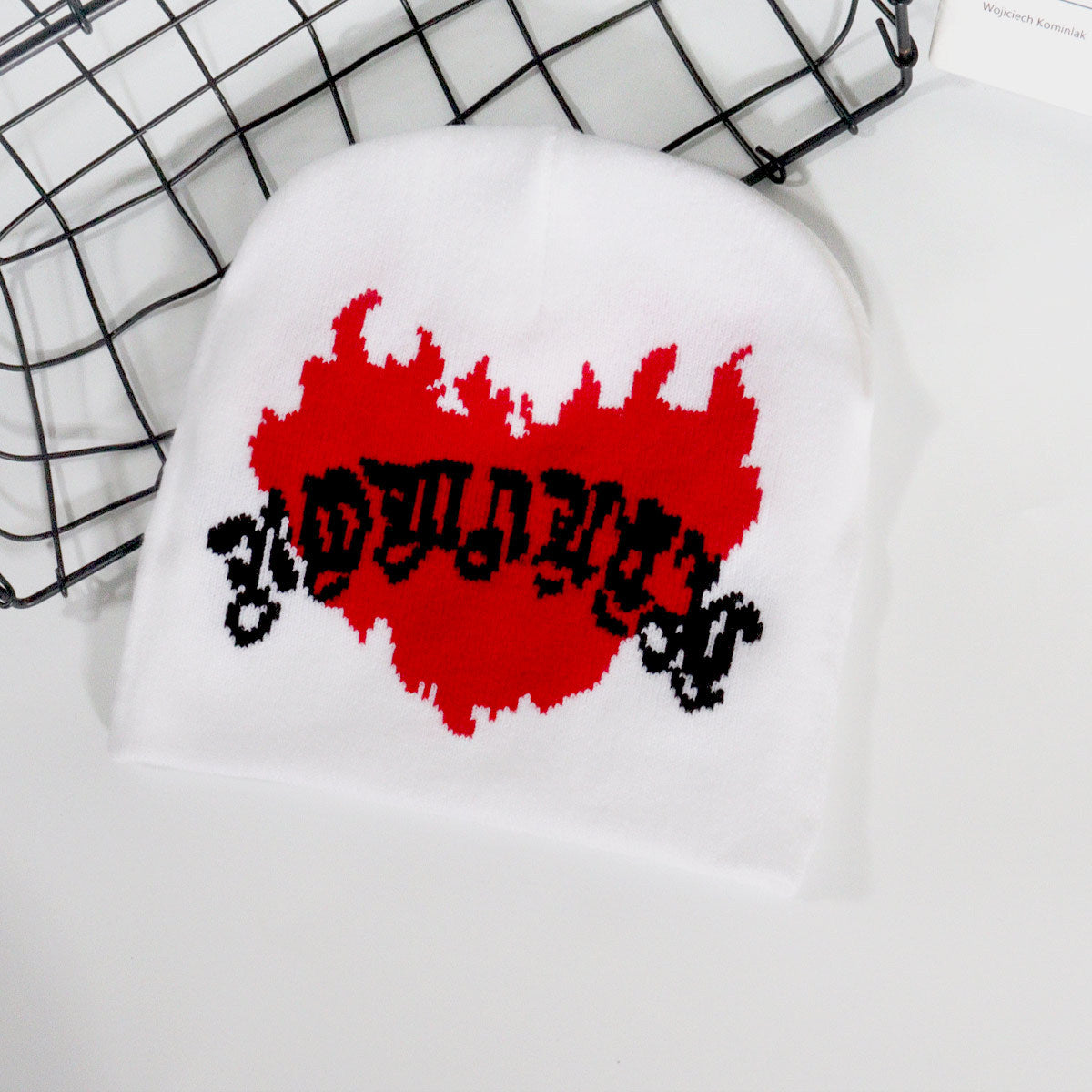 Wholesale Y2K Jacquard Knitted Hat Love Flame Woolen Hat