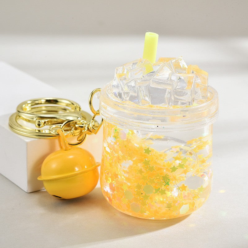 Wholesale Acrylic Oil-Filled Pendant Luminous Iceberg Cup Keychain