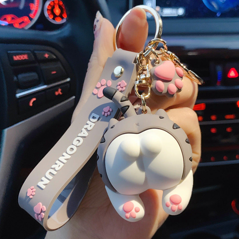 Wholesale PVC Corgi Butt Keychain