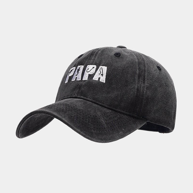 Wholesale PAPA Embroidered Washed Sun Protection Visor Baseball Cap