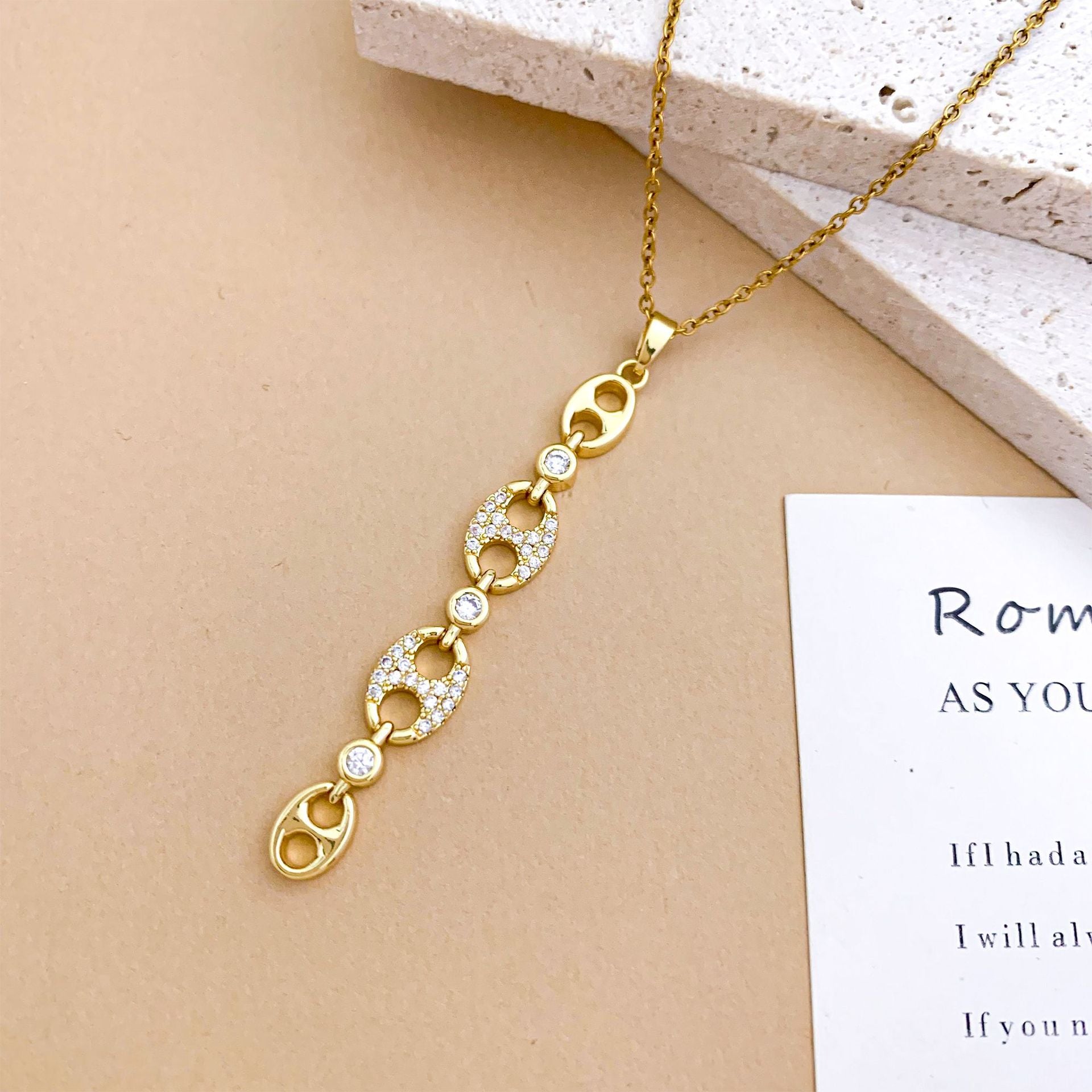 Wholesale Bow Necklace Accessories Women' s Luxury Titanium Steel Necklace