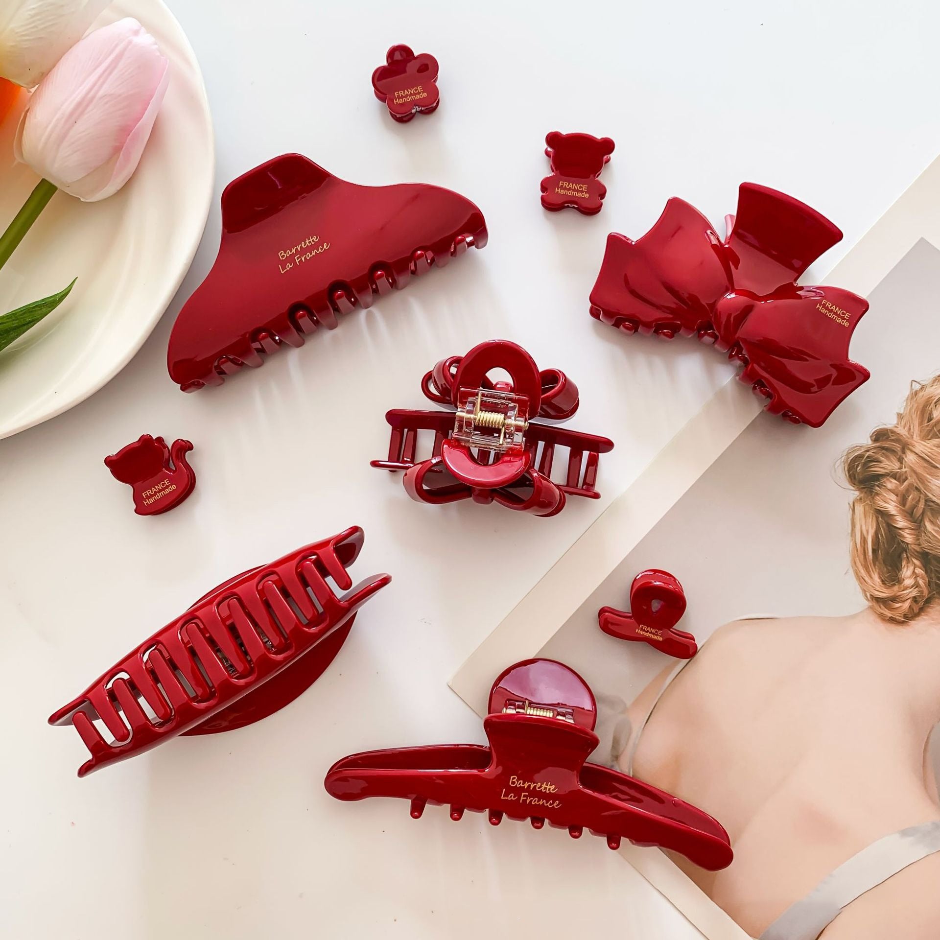 Wholesale Tanabata Valentine's Day Fashion Back Head Shark Clip for Women