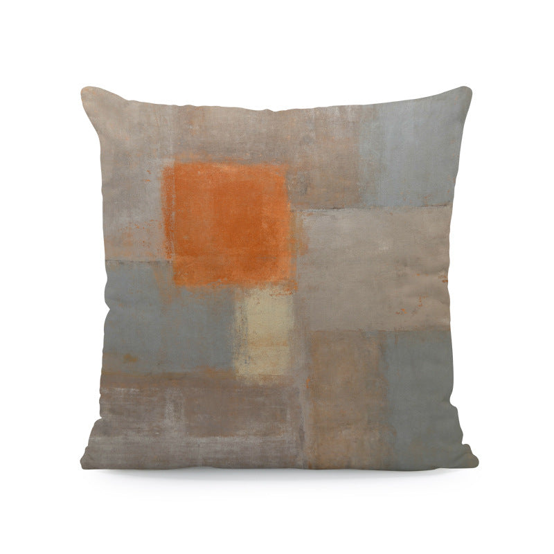 Wholesale Geometric Watercolor Printed Plush Pillowcases