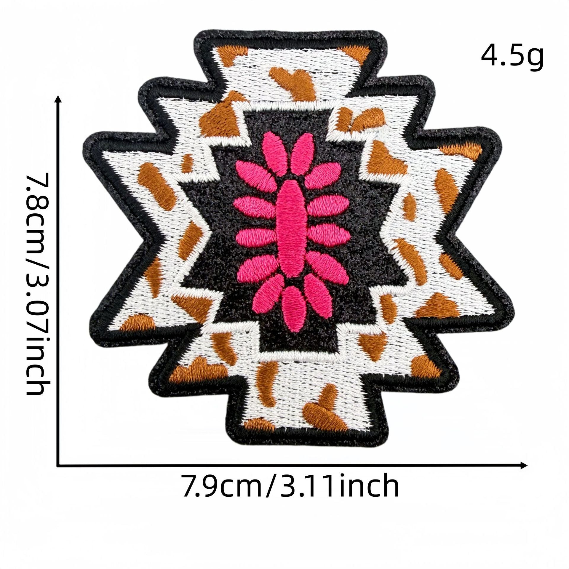 Wholesale Chic Embroidered Patch Set Of 18 Polyester Thread Cowboy Skull Bow Checkerboard DIY Craft Supply For Clothing Decoration
