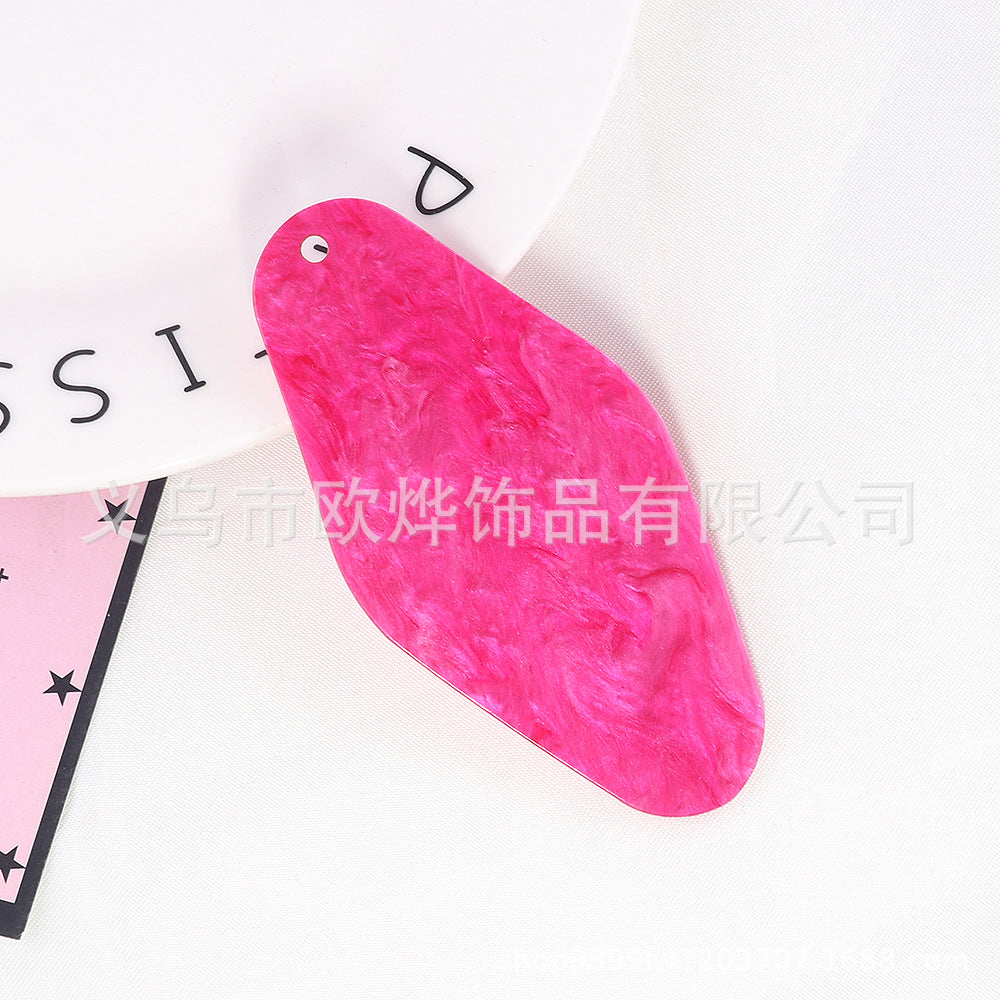 Wholesale 10pcs Blank DIY Acrylic Tag Luggage Pendant Motel Keychains