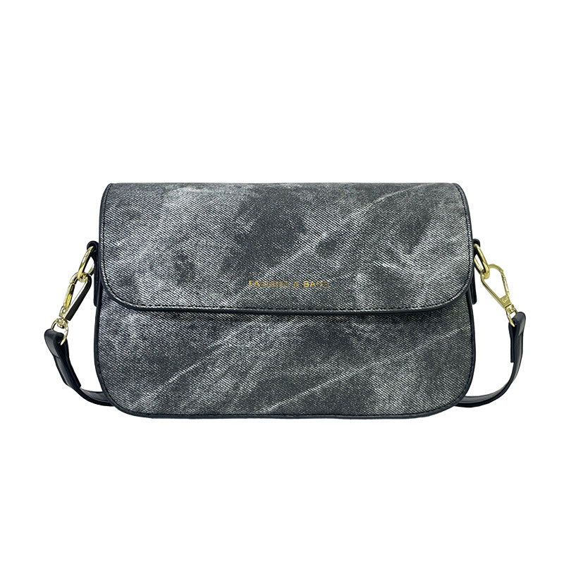 Wholesale PU Denim Bag Commuting Shoulder Bag