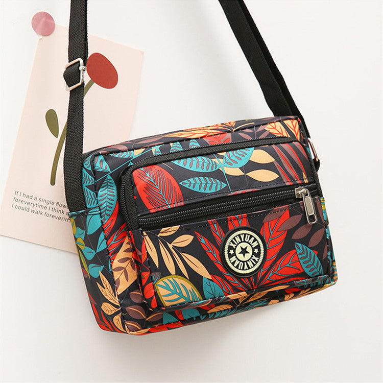 Wholesale Oxford Cloth Middle aged Flower Cloth Canvas Shoulder Bags