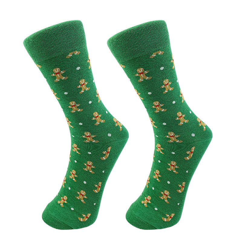 Wholesale European and American Santa Claus Mid Tube Personalized Cotton Reindeer Trendy Socks
