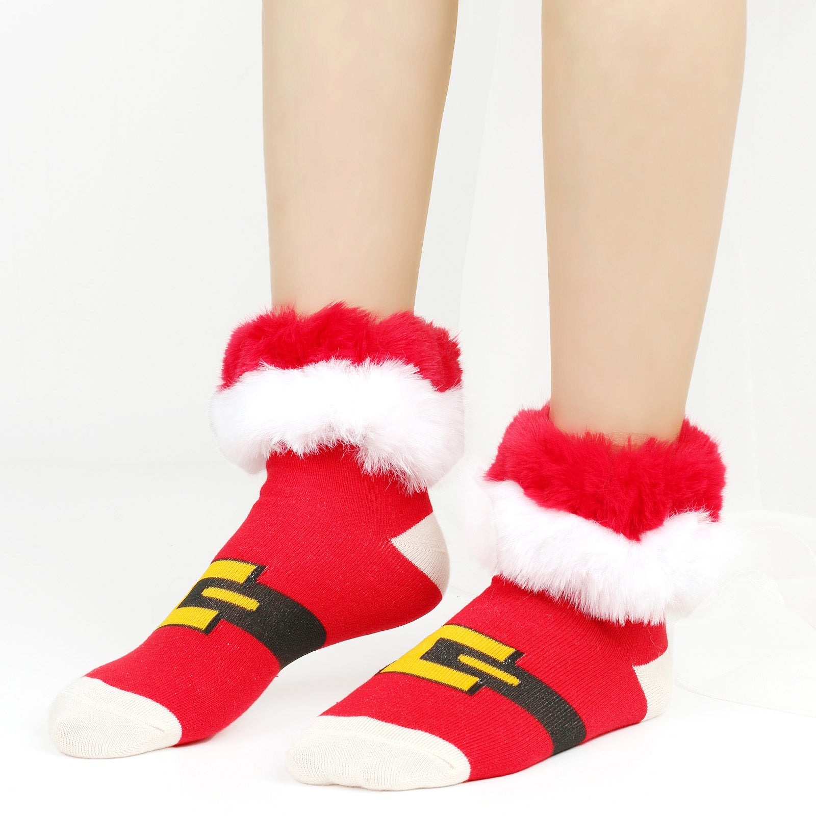 Wholesale Christmas Warm Plush Socks for Big Children