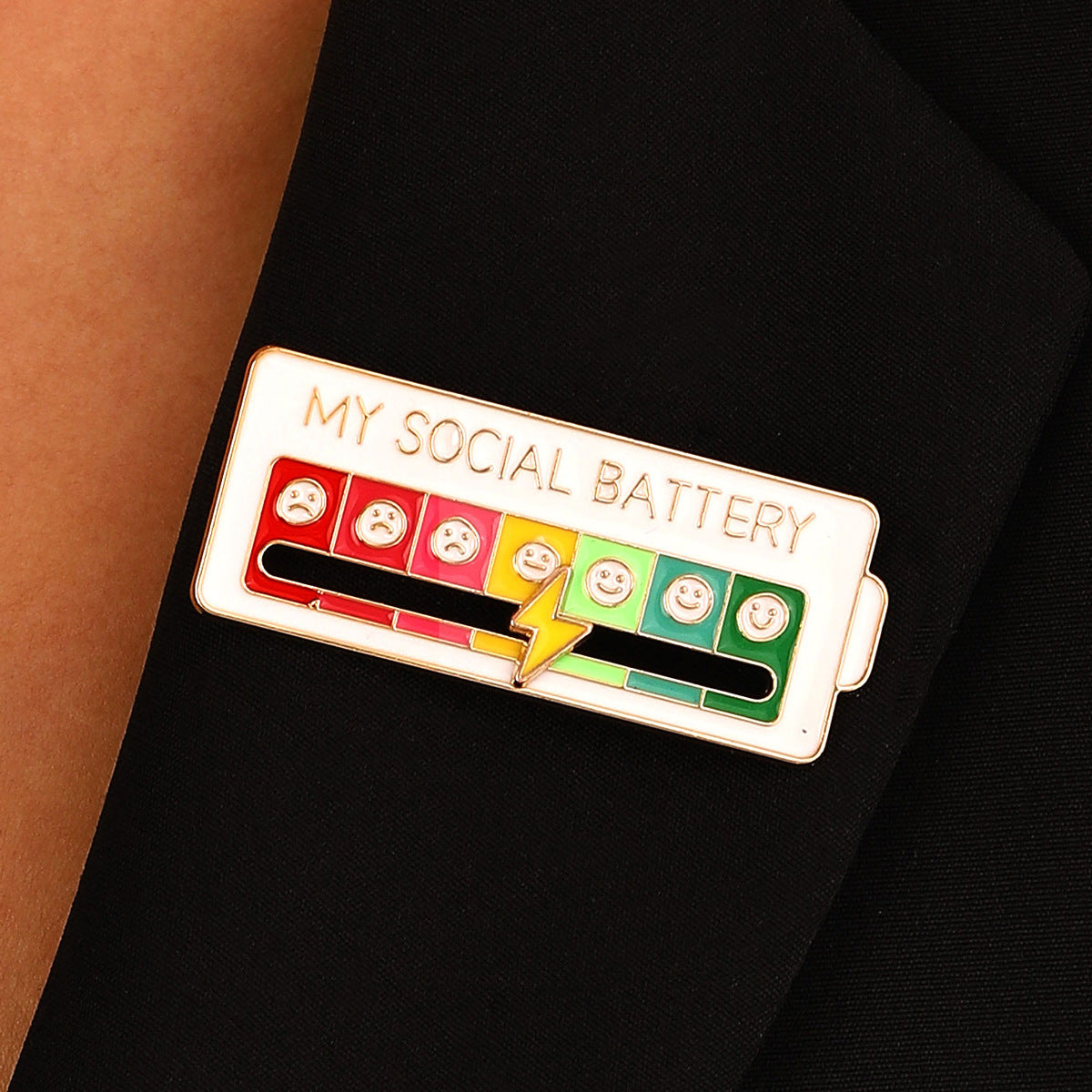 Wholesale Convert Mood Energy Creative Alloy Badge Brooch