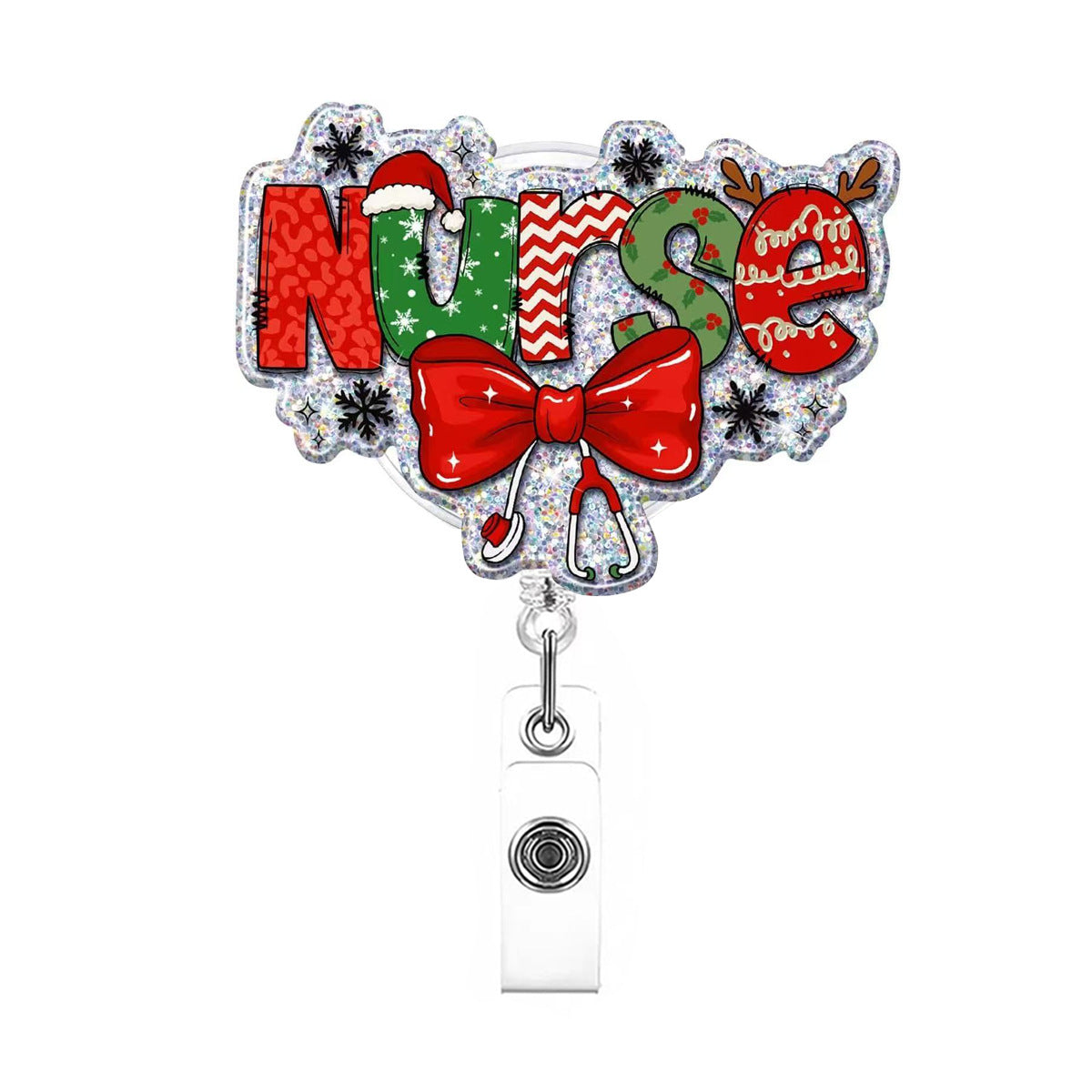 Wholesale Bow Christmas Tree  Badge Reels
