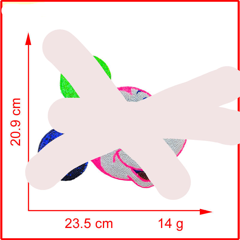 Wholesale  Valentine's Day Bead Embroidery Jewelry Sequin Embroidery Patch Cloth Stickers Clothing Accessories Factory Direct Supply