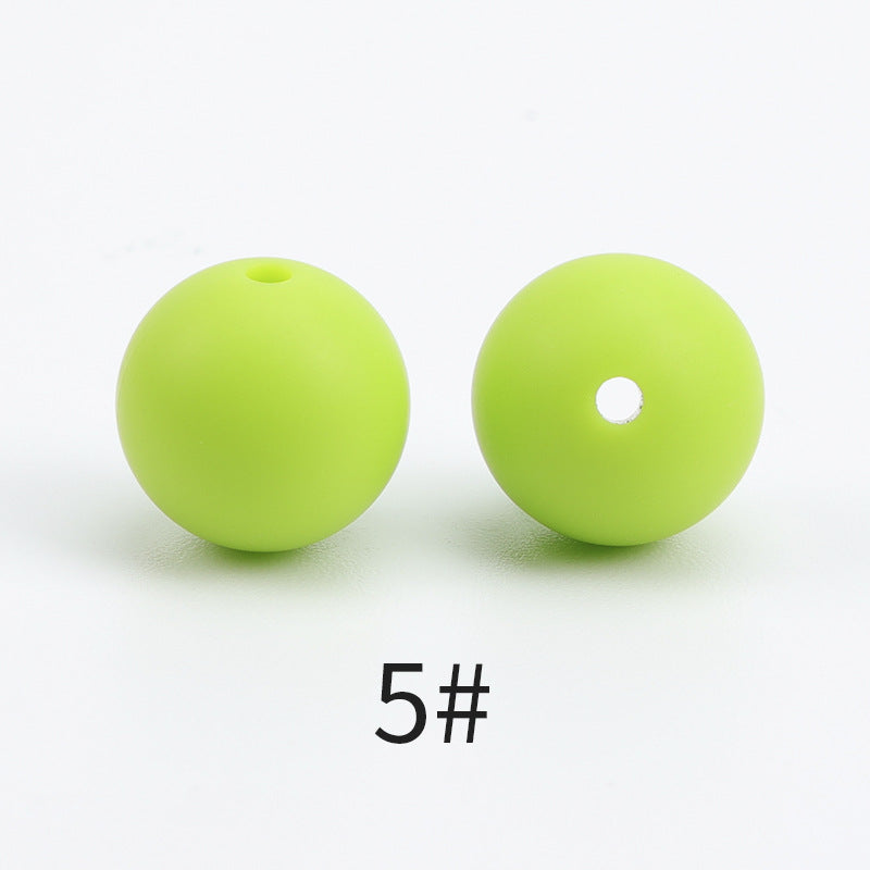 Wholesale 100pcs Round Color Silicone Loose Beads