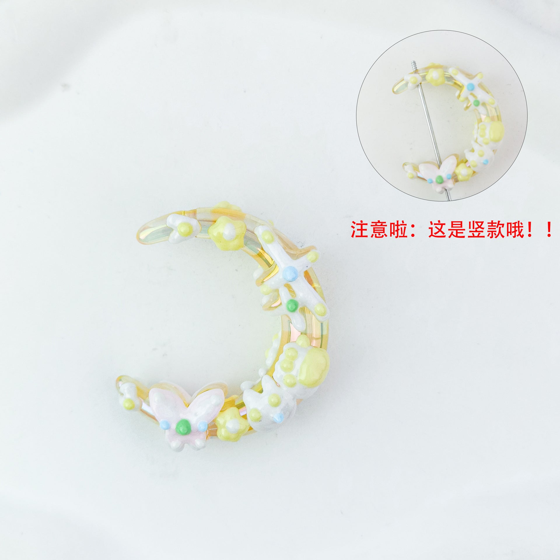Wholesale 5pcs Heavy Oil Hand Painted Beads  Cartoon Cute Macaron  Acrylic Beads