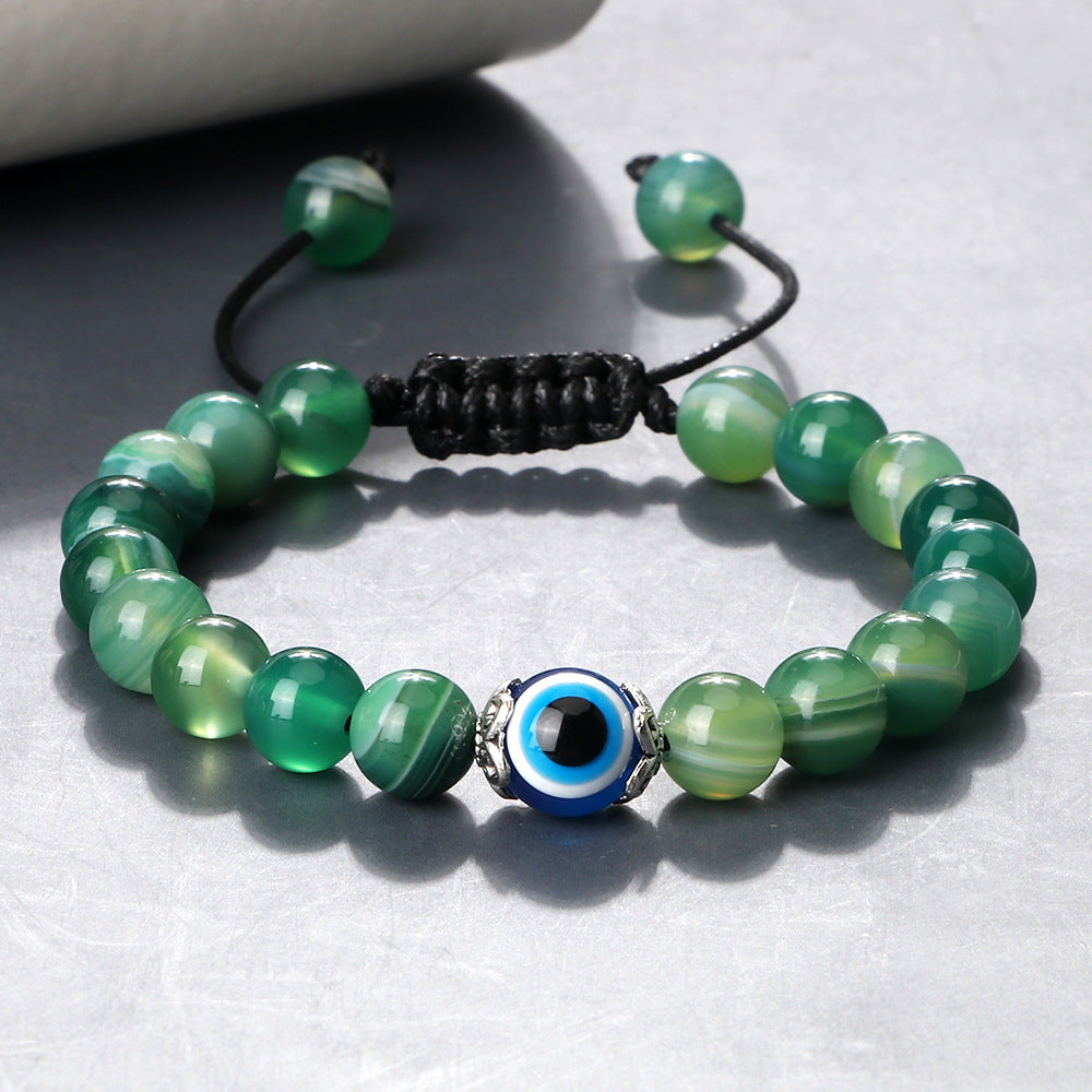 Wholesale Jewelry Bohemian Bracelet Devil' s Eye Beaded Braided Hand Rope Yoga Beads Hand Jewelry