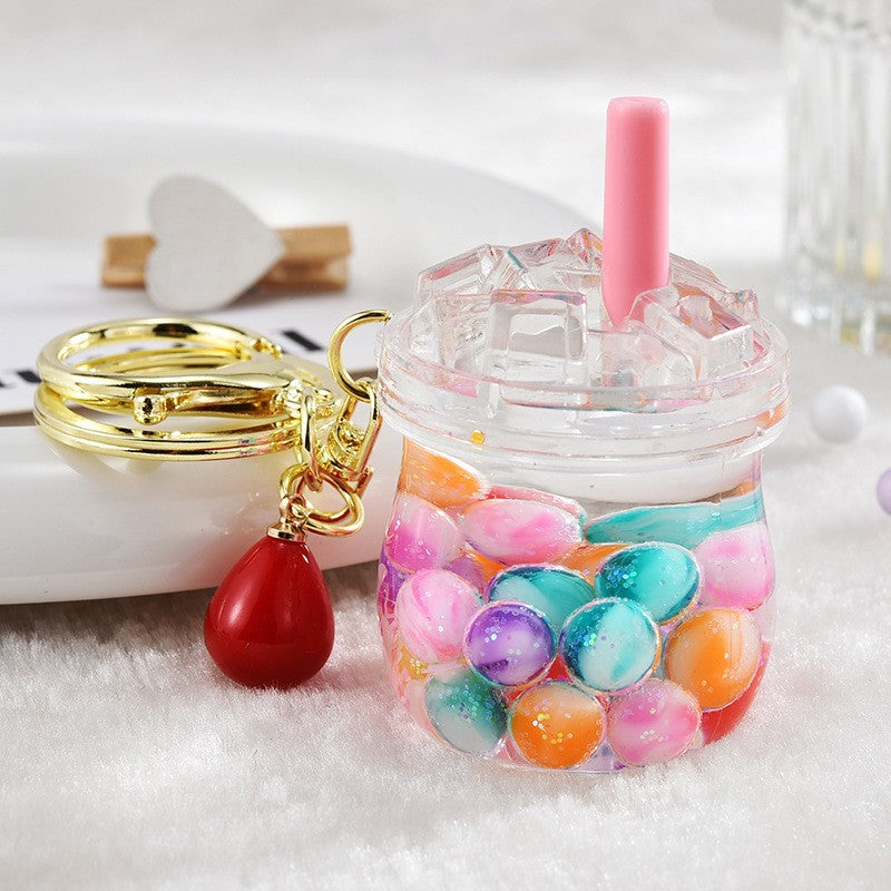 Wholesale Acrylic Oil-Filled Pendant Luminous Iceberg Cup Keychain