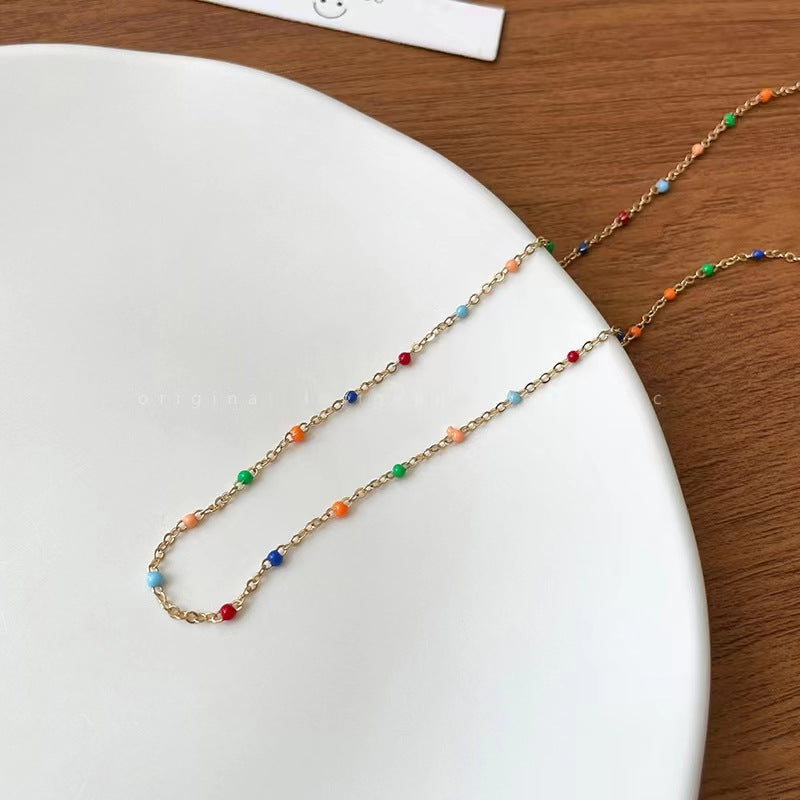 Wholesale Colorful Beaded Colorfast Clavicle Necklaces
