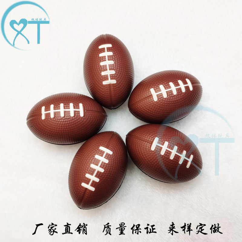 Wholesale  hot selling sponge 9cm pu ball coffee rugby pu foaming elastic ball vent decompression ball toys