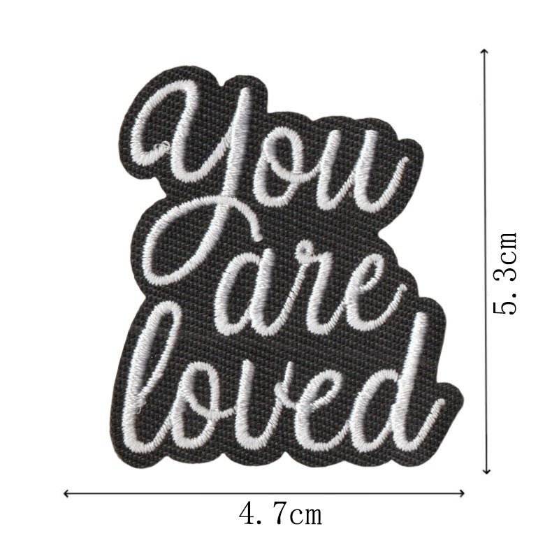 Wholesale Trendy Letter Embroidered Iron On Patches Set Of 9 Stylish DIY Craft Supply For ets Bags Towels