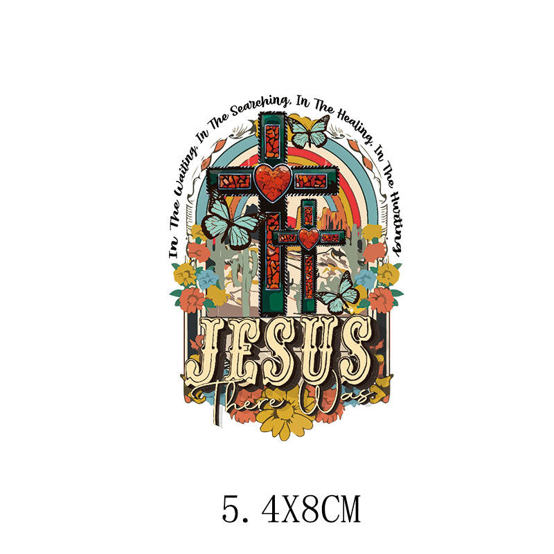 Wholesale  5pcs/pack   Sunflower letter heat transfer sticker pattern     UV DTF Ready to Press Transfers Wraps