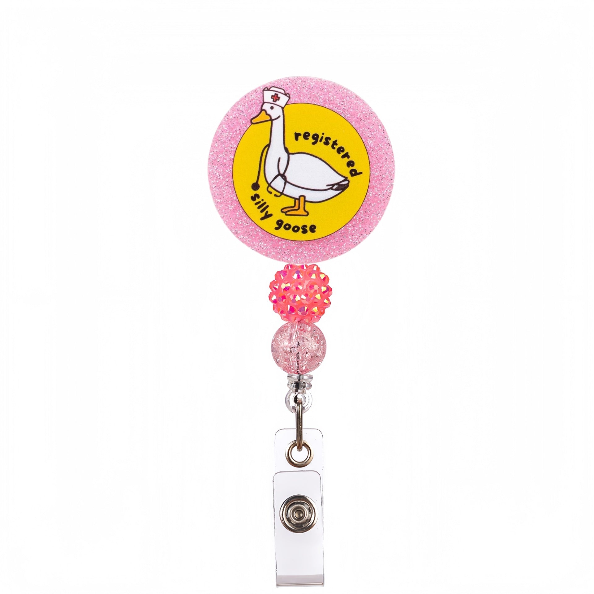 Wholesale acrylic glitter medical DIY beaded diamond ball bow Keychain