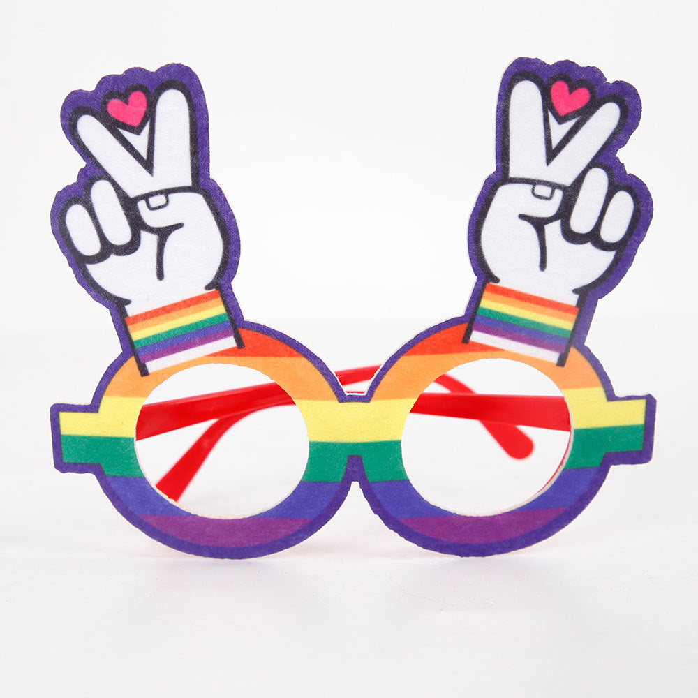 Wholesale party decoration supplies photo props rainbow glasses frame