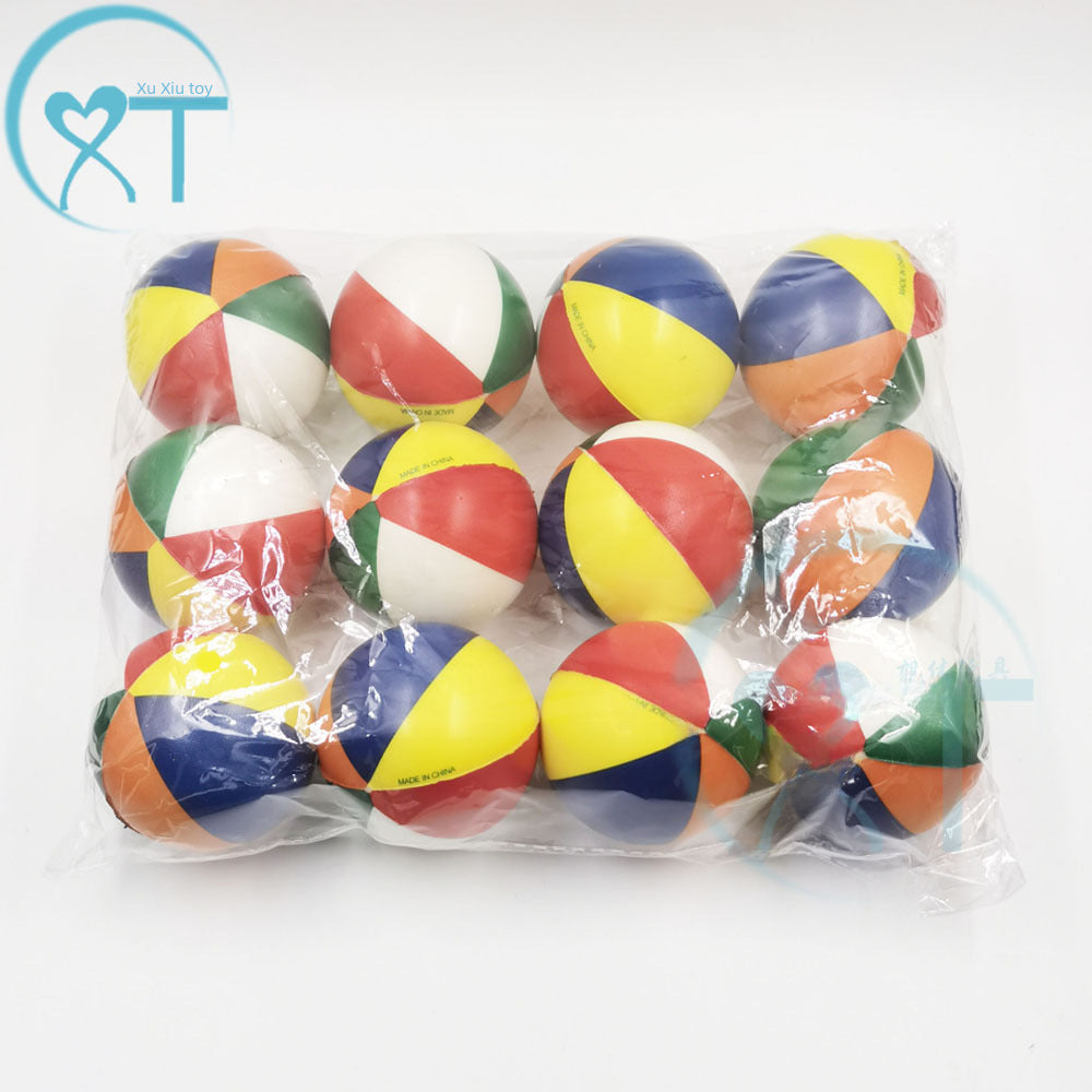 Wholesale 63mm beach ball pu ball foam pressure ball decompression toy pu decompression Macaron beach ball