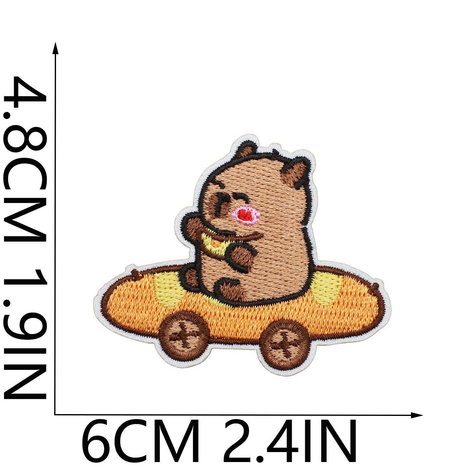 Wholesale Cartoon Capybara Embroidered Patch Decorative Accent For Clothing Stylish Gift For Boutique Resale