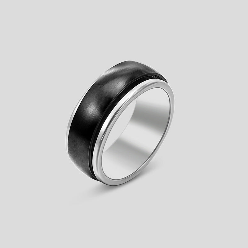 Wholesale Rotatable Titanium Steel Stainless Steel Roman Numeral Ring