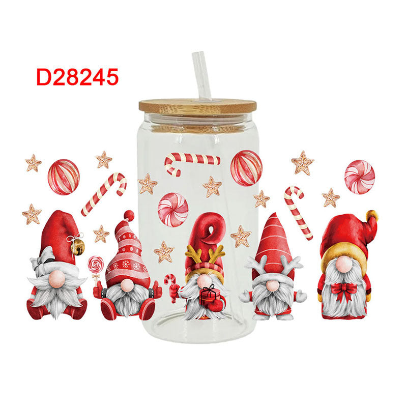 Wholesale Uv Transfer Sticker Glass Cup 16oz Cup UV DTF Wraps UV DTF Wraps