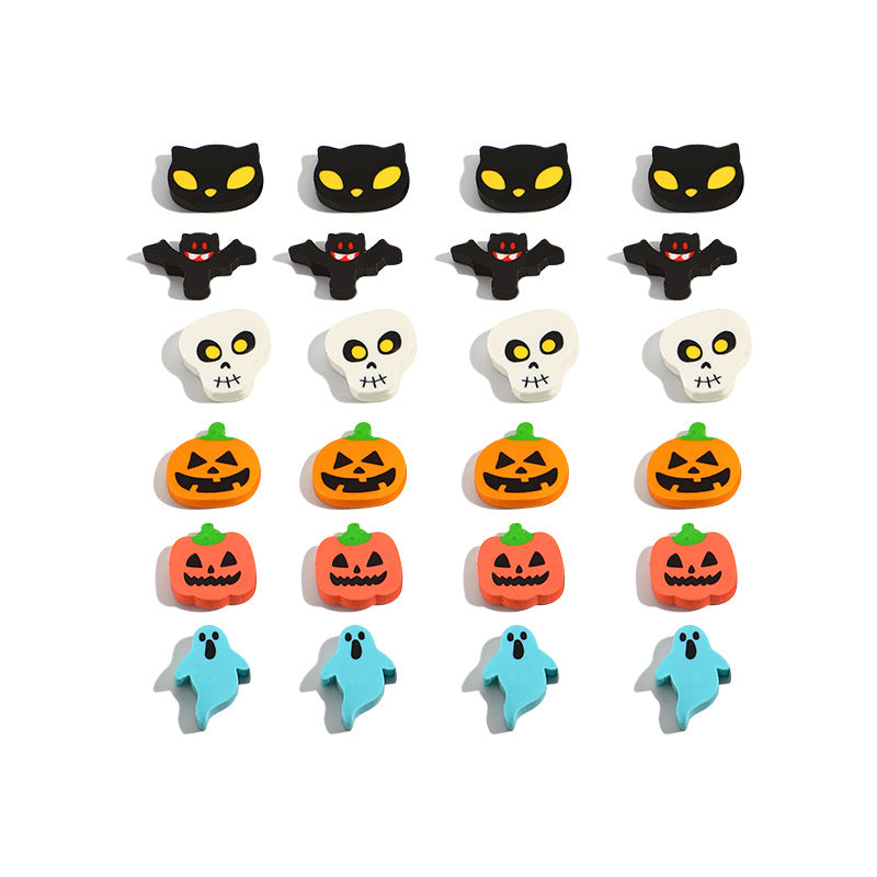 Wholesale TPR Halloween Cartoon Bat Pumpkin Eraser