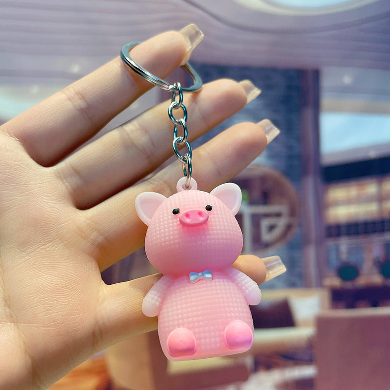 Wholesale Cartoon PVC Pig Keychains