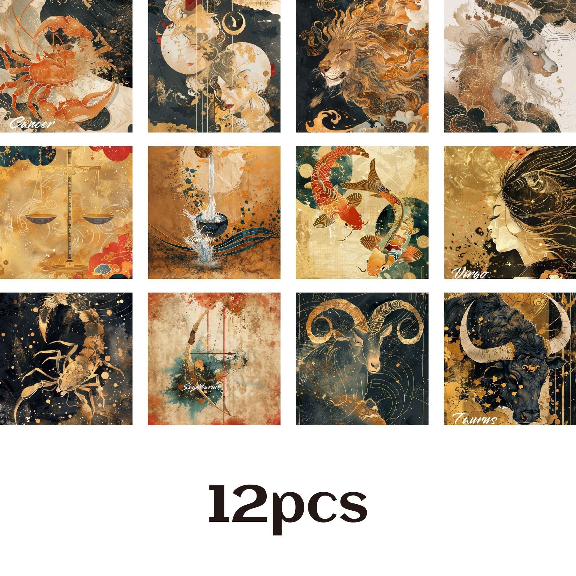 Wholesale Twelve constellations acrylic refrigerator magnets Scorpio