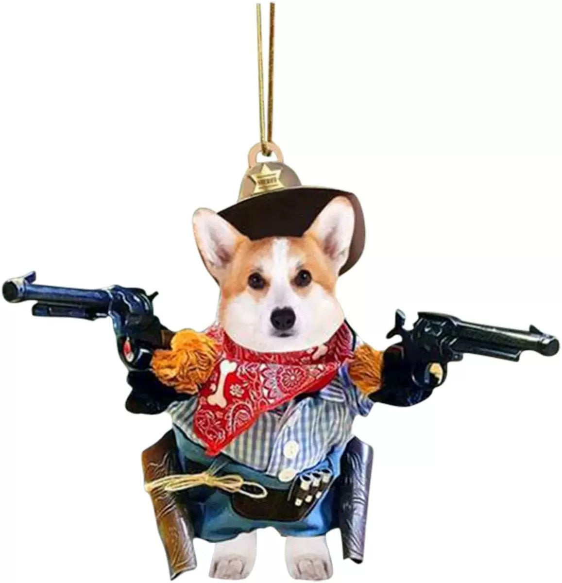 Wholesale Creative Gun Dog Acrylic Car Accessories