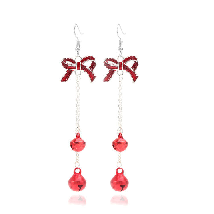Wholesale Christmas Series Fashion Alloy Christmas Tree Old Man Bell Elk Candy Cane Earrings