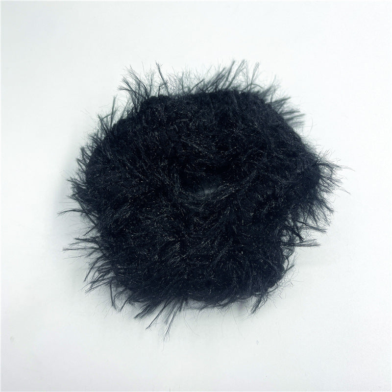 Wholesale Coral Mink Plush High Elastic Rubber Band Headwear