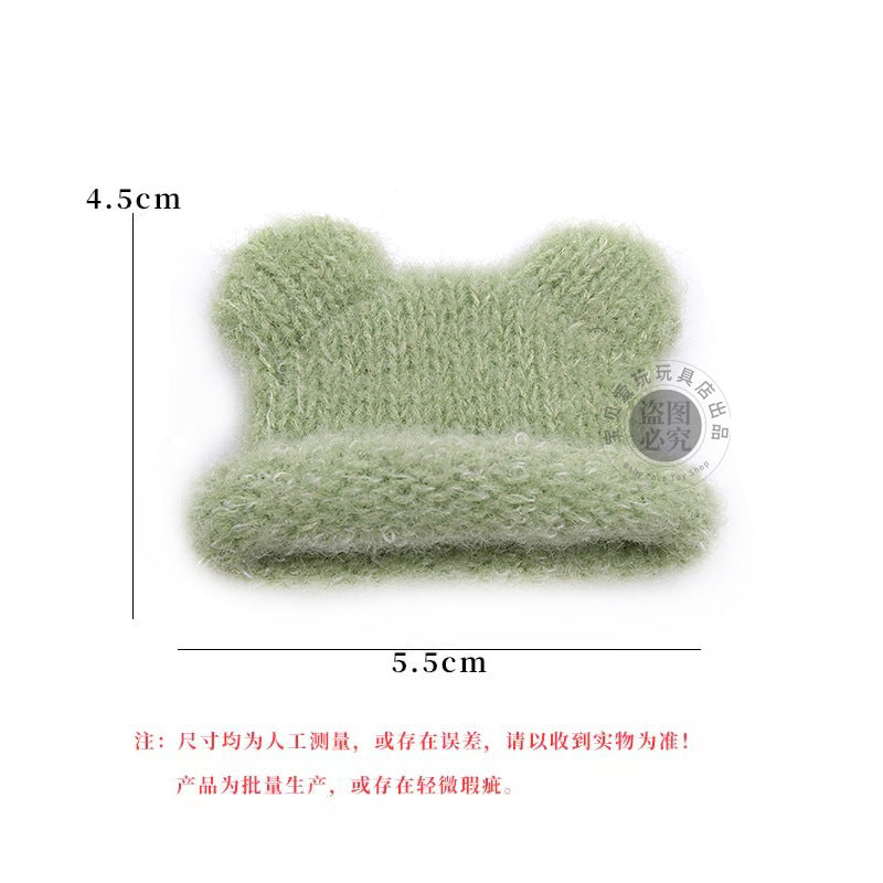 Wholesale 10pcs Plush Doll Bear Yarn Hat Doll Accessories