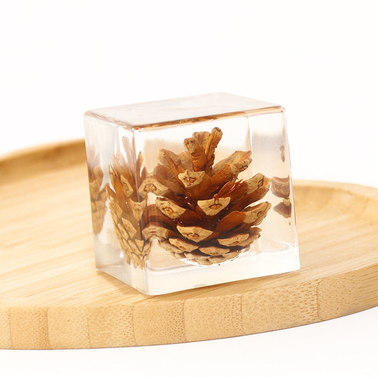 Wholesale 6pcs High Transparent Resin Acrylic Rose Mushroom Dried Fruit Crafts Ornaments