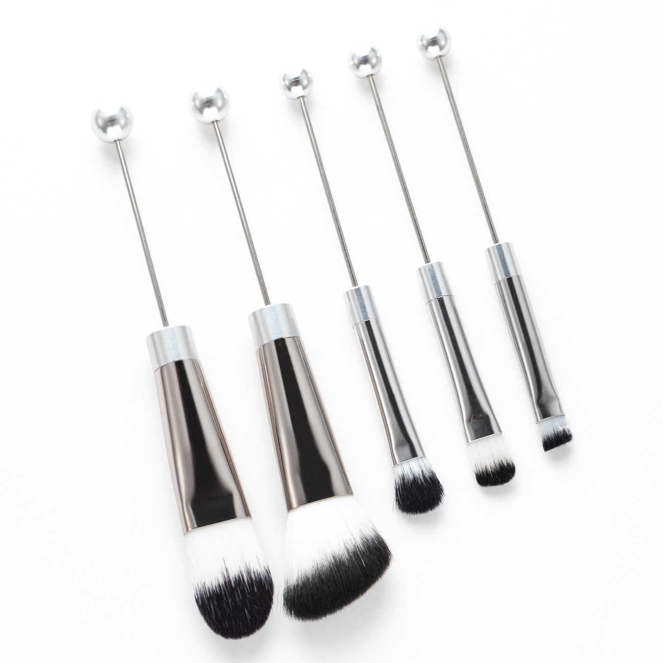 Wholesale 200 Sets Beadable Metal DIY Makeup Brush Set