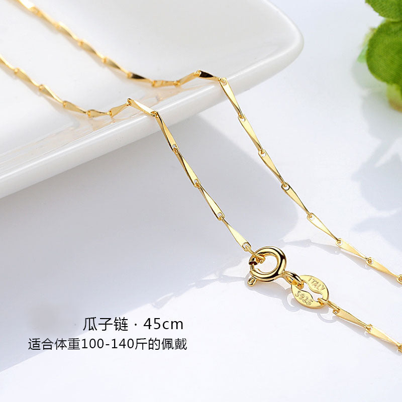 Wholesale Clavicle chain gold plated silver chain bare chain
