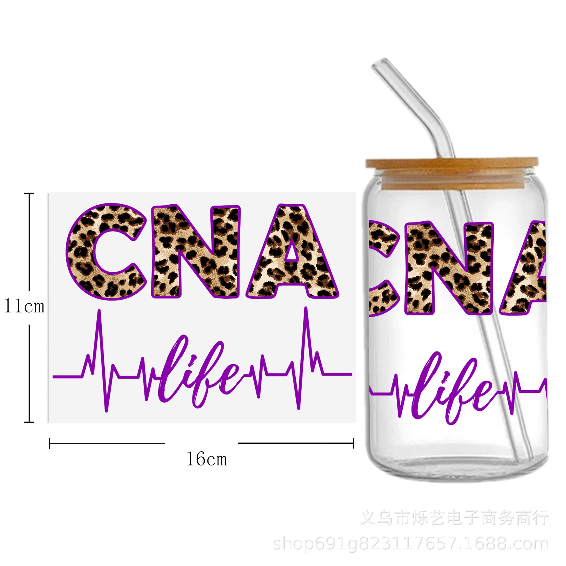 Wholesale Medical Nurse Doctor Health Series UV DTF Transfer Crystal Label Cup Sticker