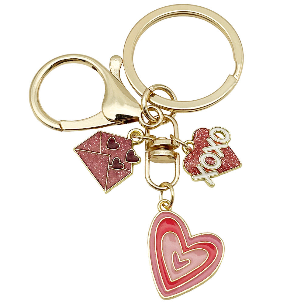 Wholesale Valentine' s Day Heart Envelope  Keychain