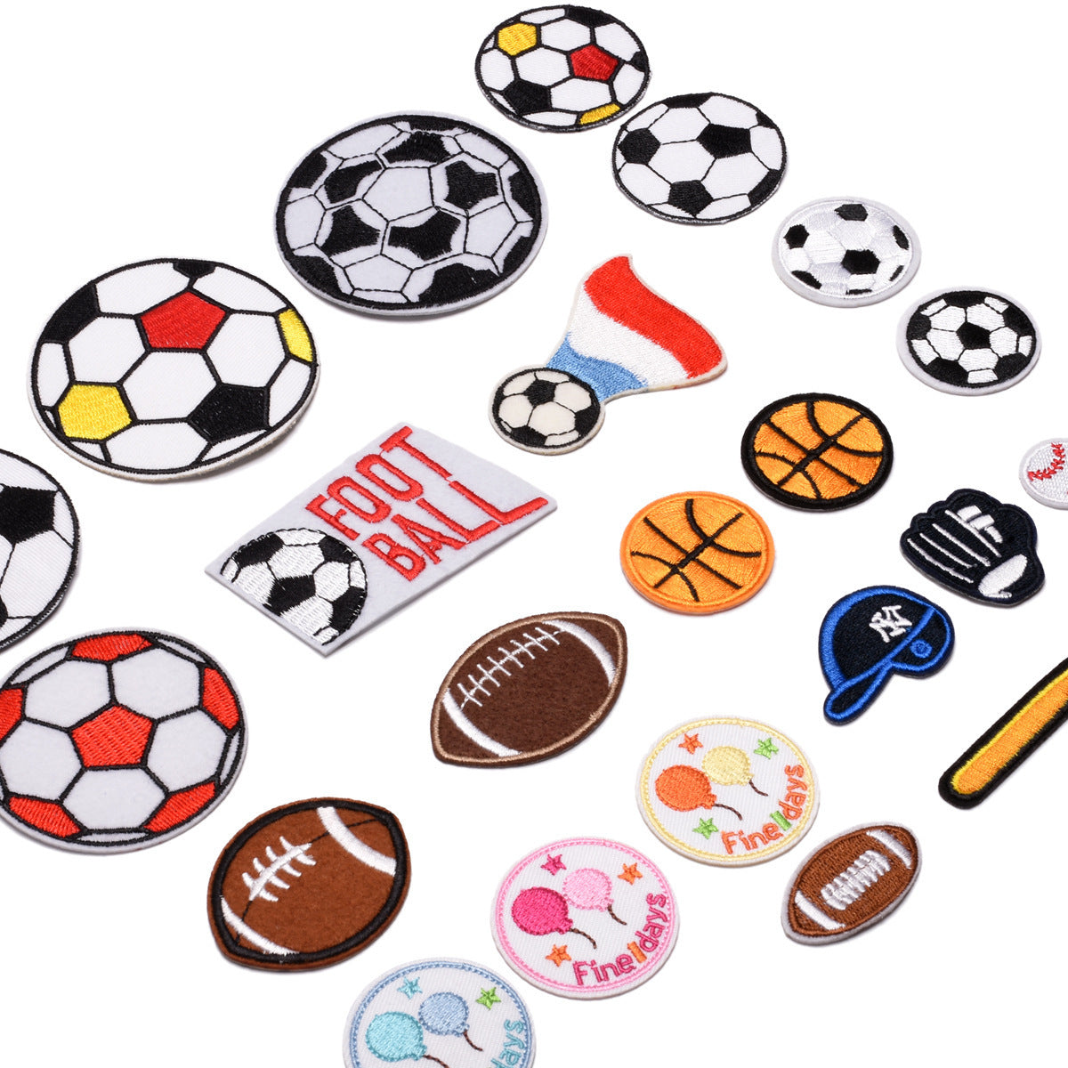 Wholesale adhesive embroidered cloth stickers basketball  DIY Patches