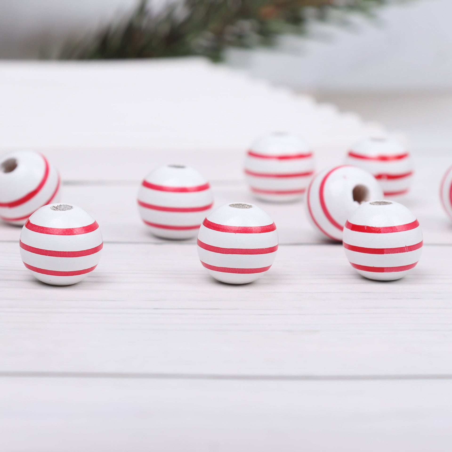 Wholesale 20pcs Christmas Candy Windmill Hemp Rope Accessories Wooden Beads