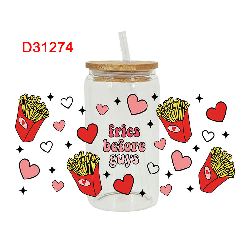 Wholesale Pizza drinks and food series 16oz Cup UV DTF Wraps