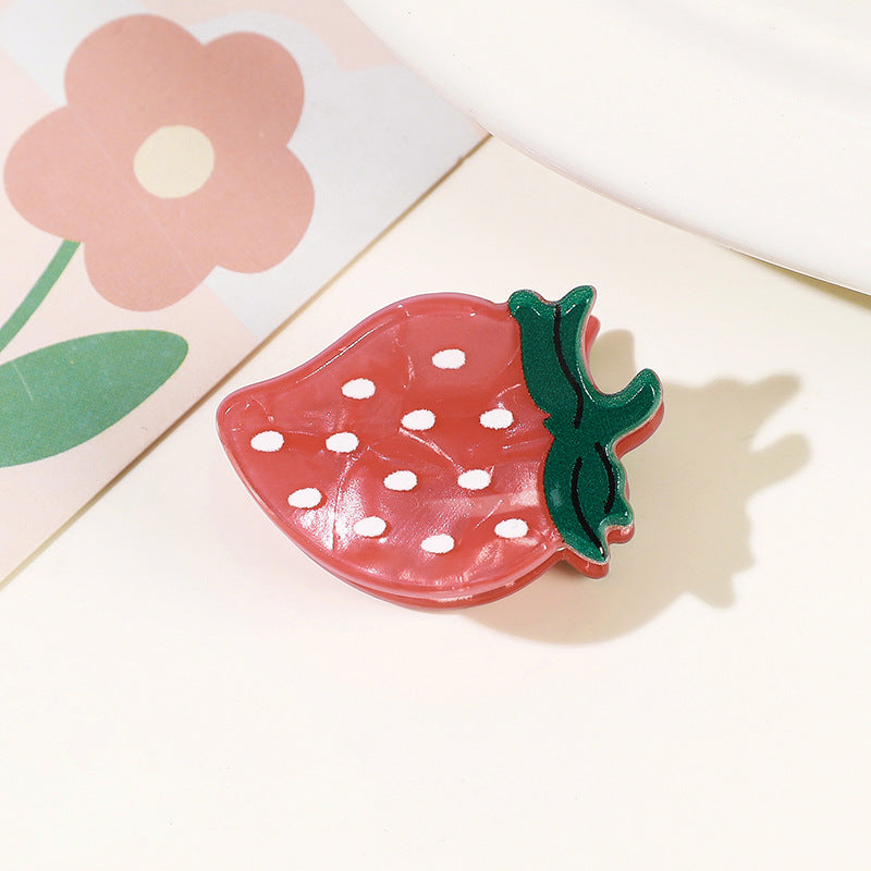 Wholesale Acrylic Fruit Design Hair Claw Clips Cute Fashion Hair Accessory For Everyday Styling