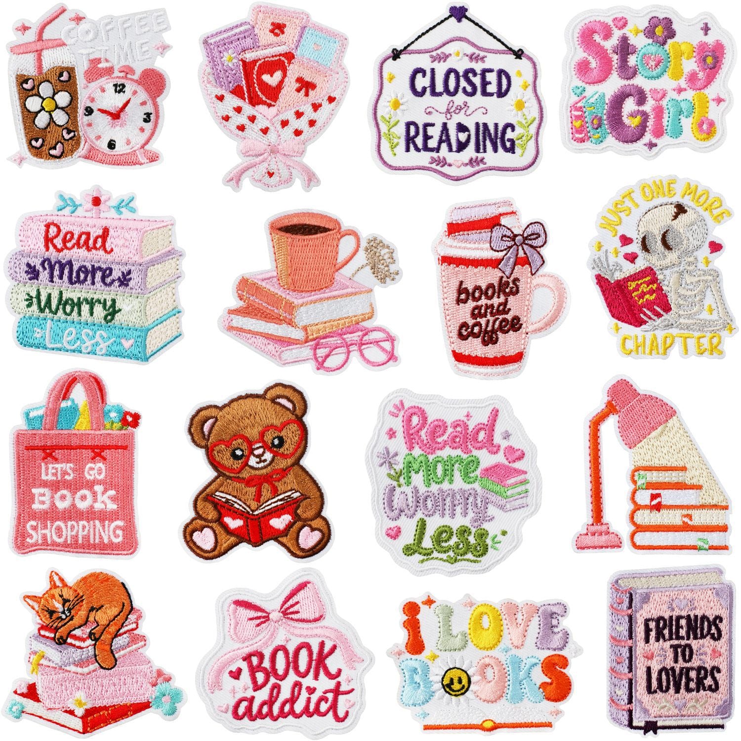 Wholesale Iron On Embroidered Patch Bear Book Design For Bags And Clothing Chic Boutique Craft