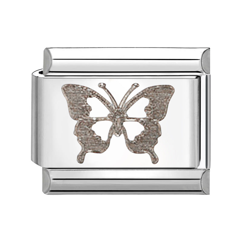 Wholesale DIY Creative Steel Bottom Personalized Retro Handmade Craft Bracelet Charms