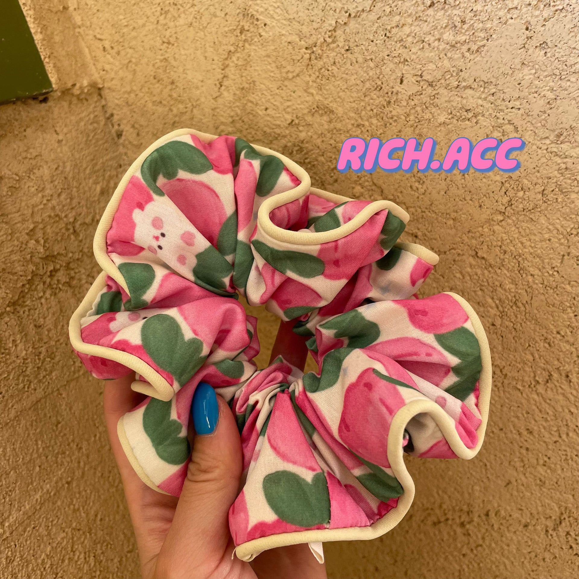 Wholesale Cute cartoon oil painting fabric large hair band