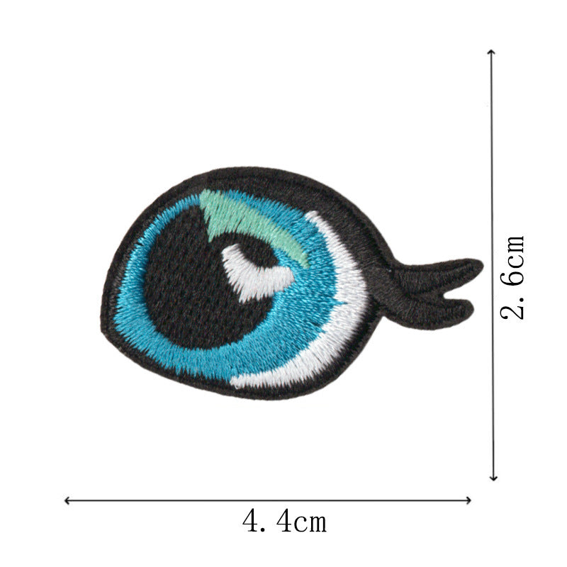 Wholesale Embroidered Cartoon Eye Patches Iron On DIY Decorative Accent For Towels Clothing Craft Supply